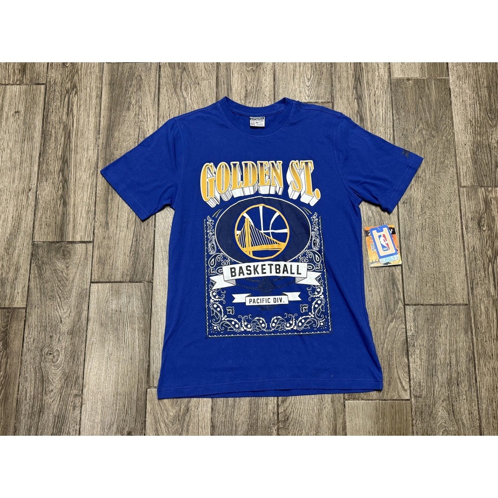 NWT Golden State Warriors NBA Shirt Mens Large Blue NBA Basketball ZIPWAY